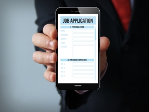online job application businessman smartphone
